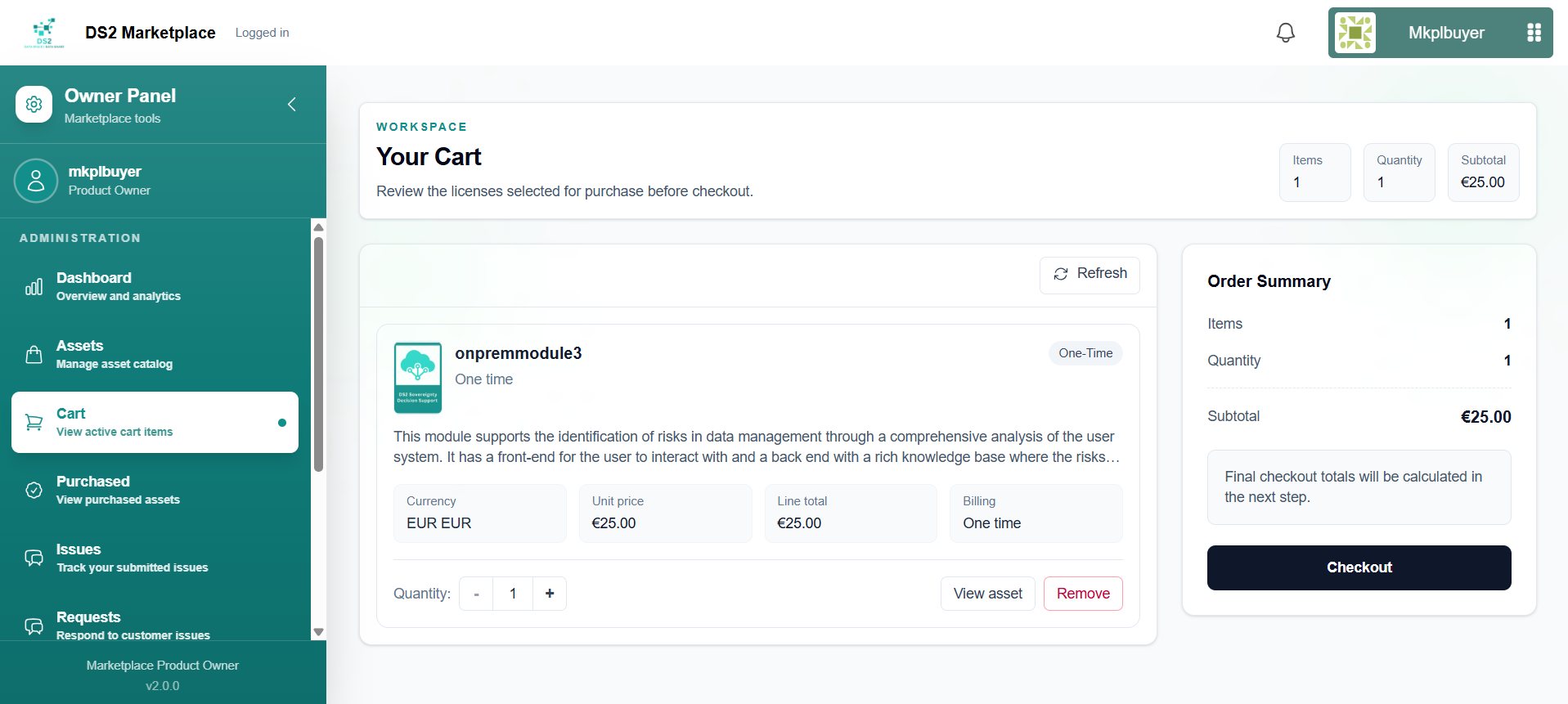 Cart page with items and Order Summary
