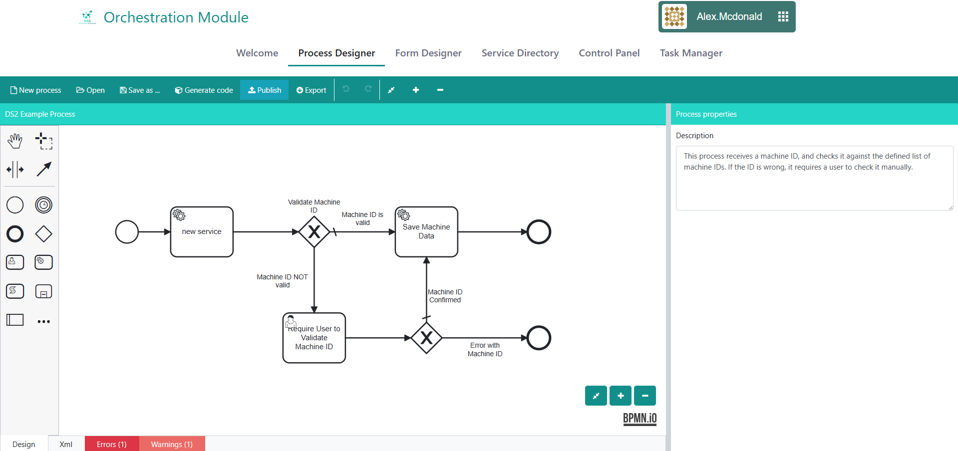 Process Designer View