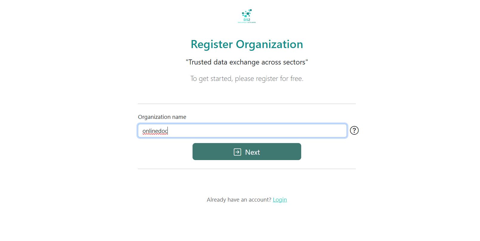 Portal-RegisterOrganisation